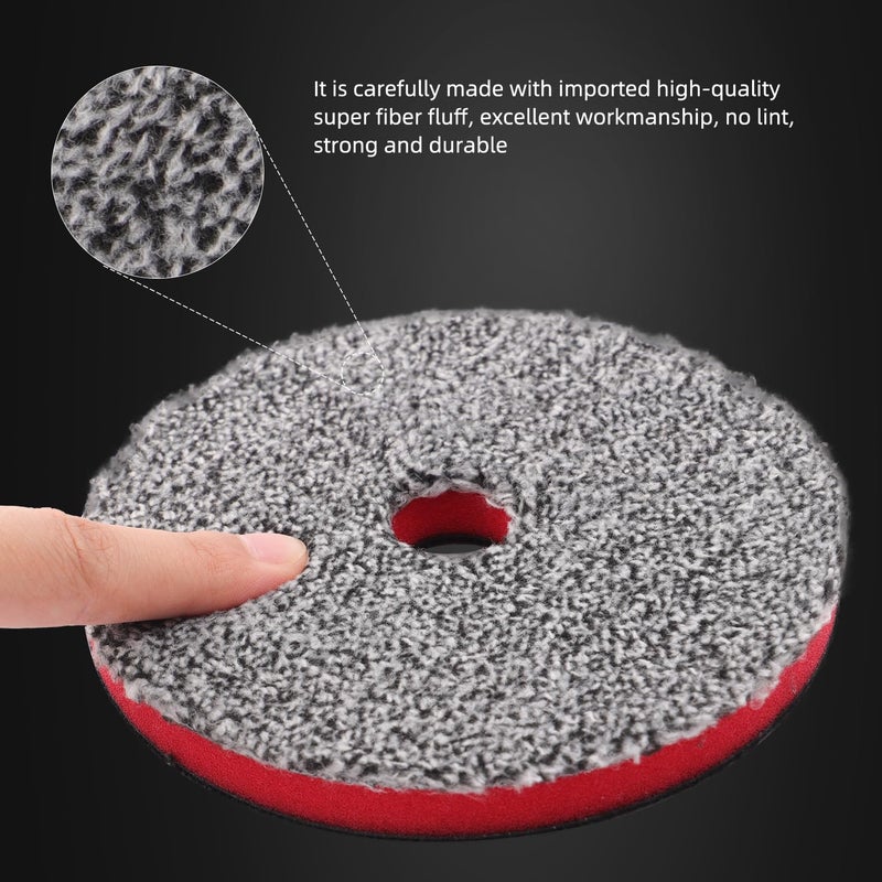 SPTA 3""(75MM) Microfiber Cutting Pads, 3PCS Soft Microfiber Wax Removal Pad, Detailing Wax Applicator Pad, for Waxing and Polishing&Scratch and Vortex Removal Pad, Ultrafine Fiber Pad - Image 3